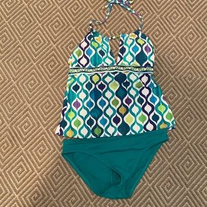 Trina Turk top size 8 bottom La Blanca size 10